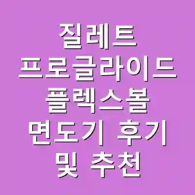 질레트 프로글라이드 플렉스볼 면도기 후기 및 추천